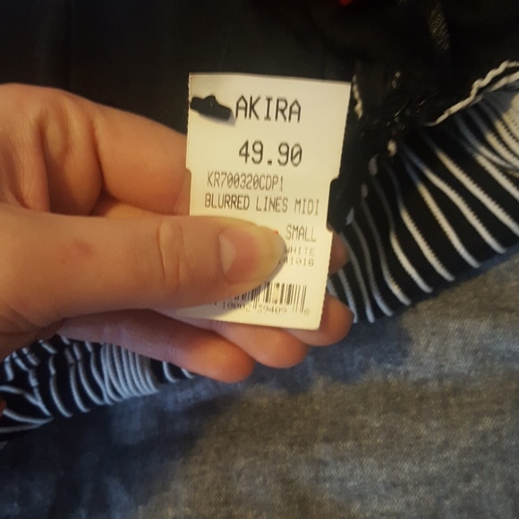 NWT striped sweetheart neck strapless midi dress - Picture 8 of 8